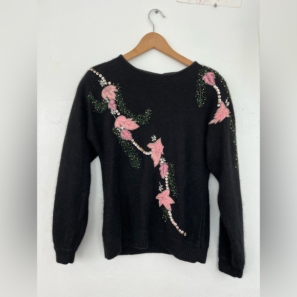 Vintage “Work in Progress” Beaded Sweater - Picture 6 of 8